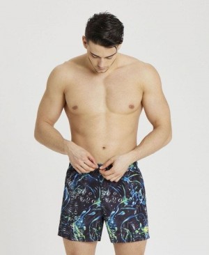 Arena Allover Beach Short Black Multicolor | 627530-HUO