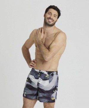 Arena Allover Beach Short Grey Multicolor | 721365-SJD