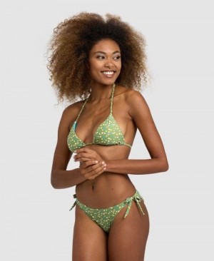 Arena Allover Triangle Bikini Olive Multicolor | 092574-LDB