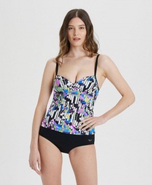 Arena Bodylift Carolina Tankini Black Multicolor / Black | 608127-YCD