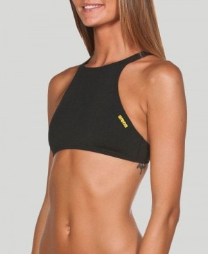 Arena Crop Think Top Black / Yellow | 723051-LUB