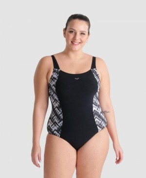 Arena Emma U Back Plus One Piece Black Multicolor / Black | 269547-DPS