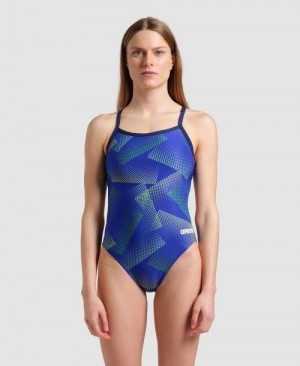 Arena Halftone Challenge Back One Piece Multicolor | 370649-WDV