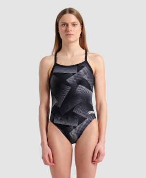 Arena Halftone Challenge Back One Piece Multicolor | 594278-PUF