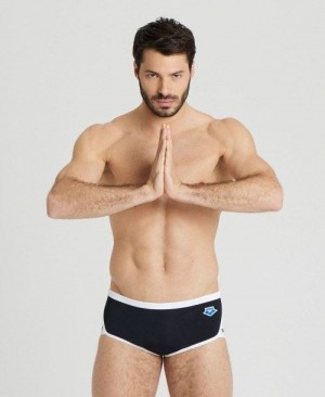 Arena Icons Solid Low Waist Short Black / White | 275683-TOI