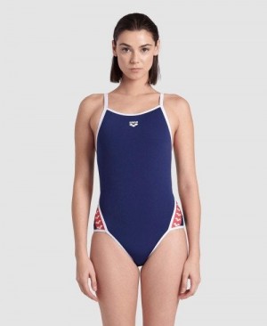 Arena Icons Super Fly Back Solid One Piece Navy / White / Red Multicolor | 680513-FAH