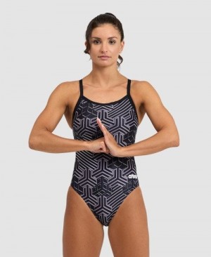 Arena Kikko Pro Challenge Back One Piece Black / Black Multicolor | 163489-BCJ