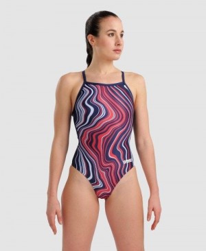 Arena Marbled Lightdrop Back One Piece Multicolor | 102946-RZA