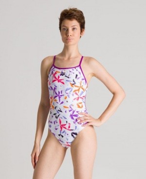 Arena Multicolor Palms Accelerate Back One Piece Multicolor | 365178-LXE