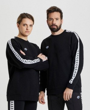 Arena Oversized Team Sweatshirt Black / White / Black | 826394-PNX