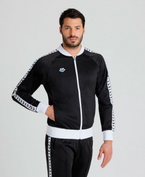 Arena Relax Iv Team Full-zip Jacket Black / White / Black | 635297-RMT