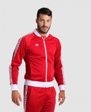 Arena Relax Iv Team Full-zip Jacket Red / White / Red | 084376-CKR