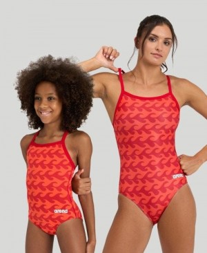 Arena Ride The Wave Light Drop Back One Piece Red / Red | 031526-ZTK