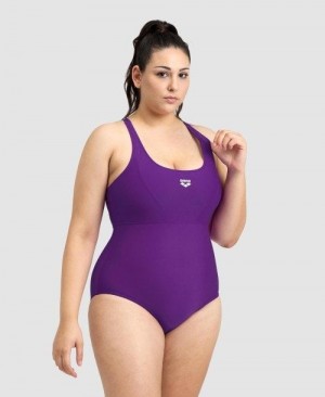 Arena Solid Control Pro Back Plus One Piece Purple | 872093-YKW