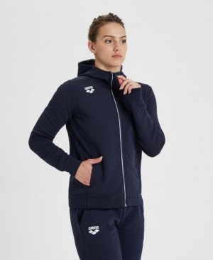 Arena Team Hooded Jacket Panel Navy | 230681-OSC