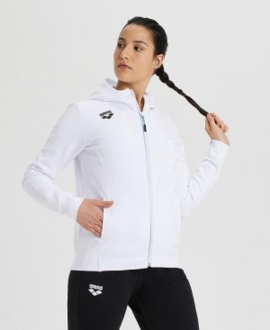 Arena Team Hooded Jacket Panel White | 780925-QBJ