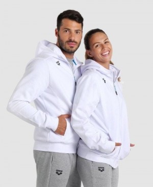 Arena Team Hooded Jacket Panel White | 915278-CWA