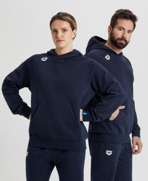 Arena Team Hooded Sweatshirt Panel Navy | 867023-BVJ