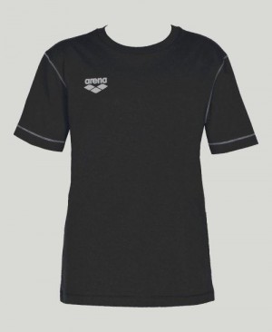 Arena Team Line Short Sleeve Tee Black | 047813-ORA