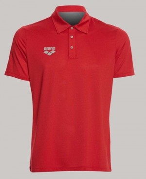 Arena Team Line Tech Short Sleeve Polo Red | 237416-AQC