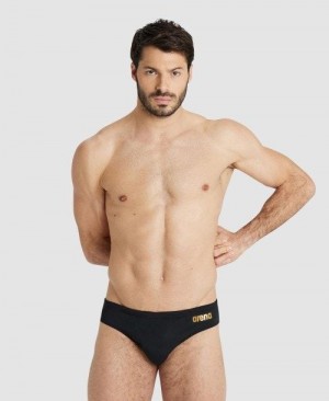 Arena Team Solid Brief Black / Gold | 697803-YVF