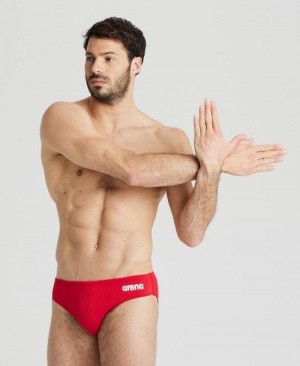 Arena Team Solid Brief Red / White | 014893-SBJ