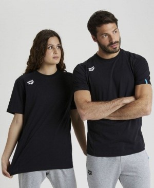 Arena Team T-shirt Panel Black | 369042-WAP