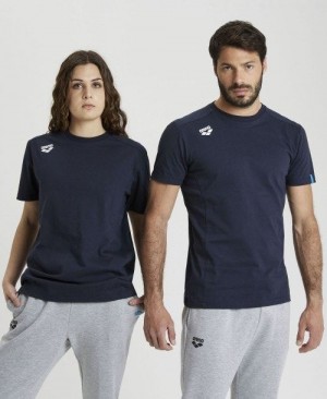 Arena Team T-shirt Panel Navy | 427310-TXB