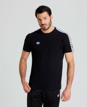 Arena Team Us T-shirt Black / White / Black | 186435-VJE