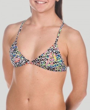 Arena Triangle Feel Top Black Multicolor / Yellow | 259017-UWD