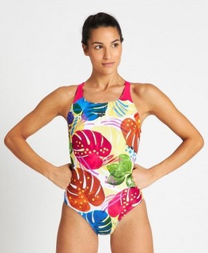 Arena Tropics Swim Pro Back One Piece Rose / White Multicolor | 463907-GUT