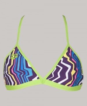 Arena Zig Zag Tie Back Top Purple | 748650-RXP