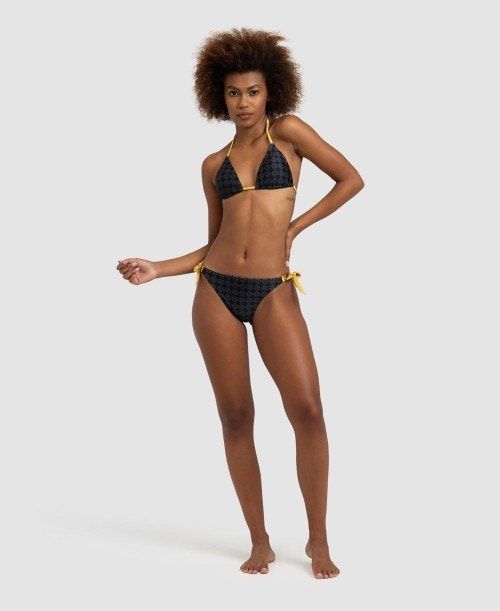 Arena 50th Anniversary Bikini Triangle Black Multicolor / Gold | 145692-OHD