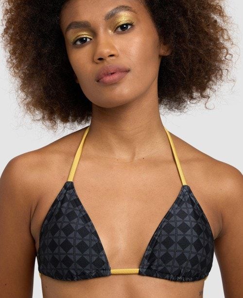 Arena 50th Anniversary Bikini Triangle Black Multicolor / Gold | 145692-OHD