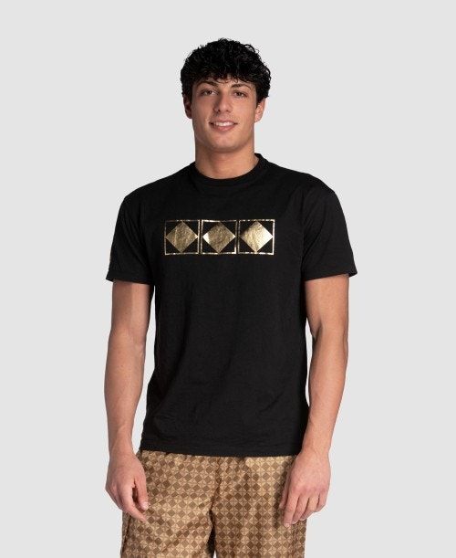 Arena 50th Anniversary Gold T-shirt Black | 795248-ZFM