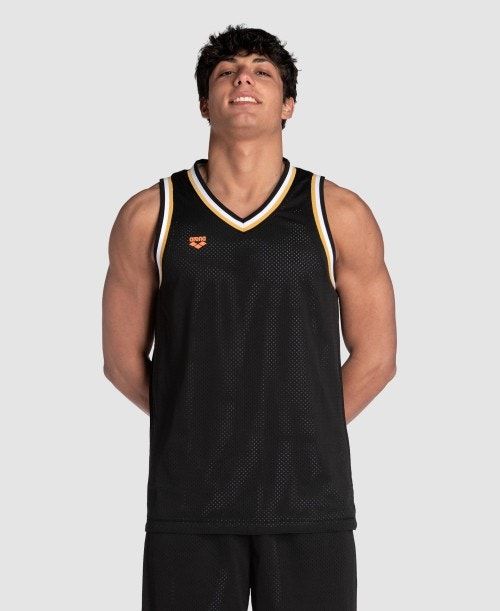 Arena 50th Anniversary Reversible Mesh Tank Top Black / Black Multicolor / White / Black | 425831-UPC