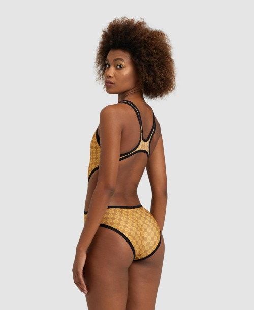 Arena 50th Anniversary Tech Back One Piece Gold Multicolor / Black | 937840-ZSU