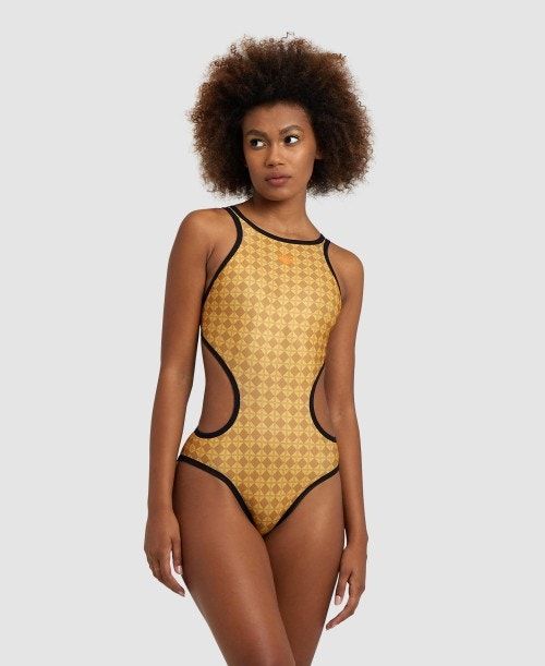 Arena 50th Anniversary Tech Back One Piece Gold Multicolor / Black | 937840-ZSU