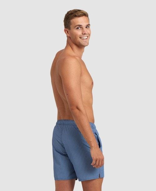 Arena Allover Beach Boxer Grey Blue Multicolor | 842750-QER