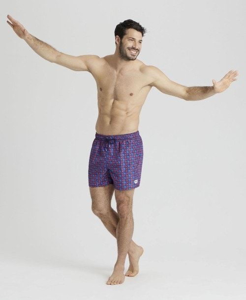 Arena Allover Beach Short Royal Multicolor | 264930-WQE