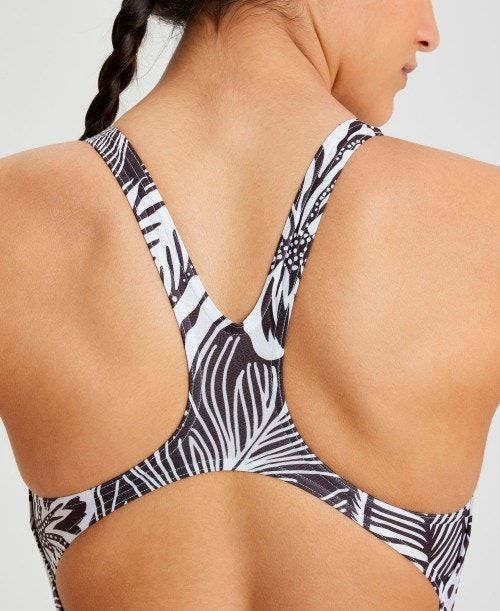 Arena Allover Print Pro Back One Piece Black Multicolor | 412750-PHL