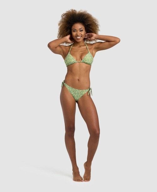 Arena Allover Triangle Bikini Olive Multicolor | 092574-LDB