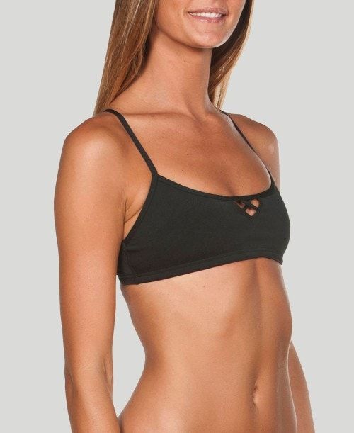 Arena Be Top (Bandeau Top) Black / Yellow | 762485-OUD