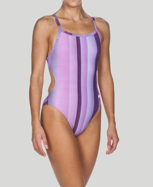 Arena Blended Stripe Challenge Back - Maxlife Purple | 345928-TXK