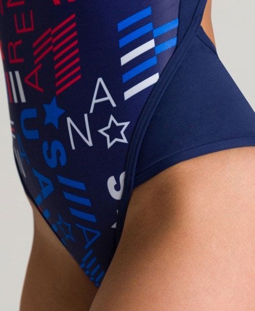 Arena Blue Usa Superfly Back One Piece Navy / Multicolor | 903784-TDN