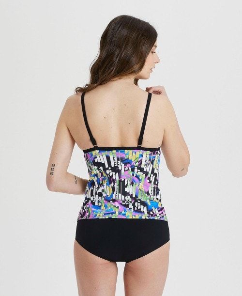 Arena Bodylift Carolina Tankini Black Multicolor / Black | 608127-YCD