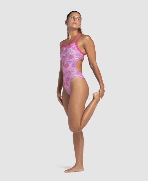 Arena Breast Cancer Awareness Challenge Back One Piece Multicolor | 075623-DME