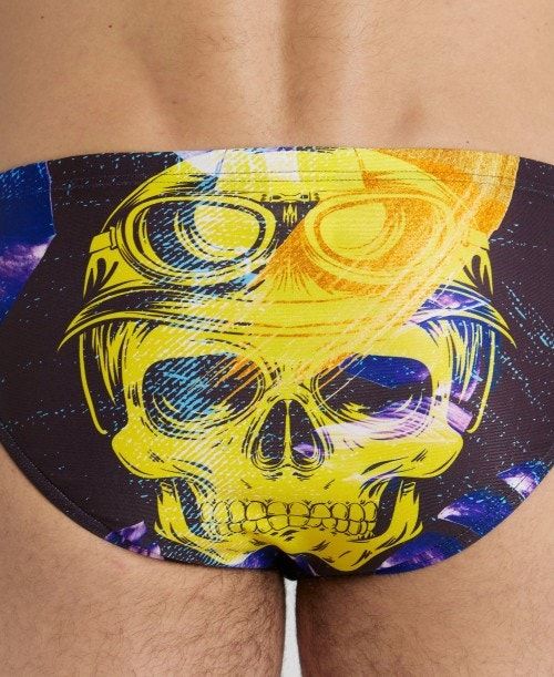 Arena Crazy Placement Swim Briefs Black / Multicolor | 063219-TNI