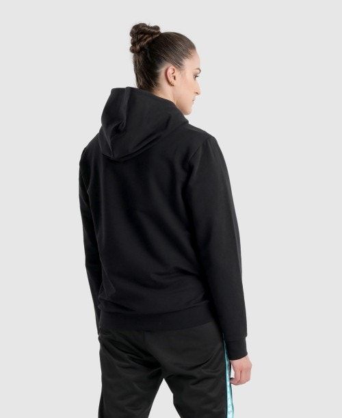 Arena Diamonds Solid Hoodie Black / White / Blue | 102653-TFV