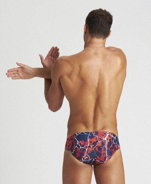 Arena Earth Texture Brief Navy / Red Multicolor | 472615-RNS